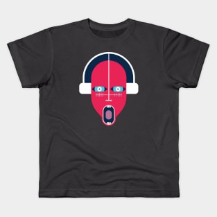 Music Red Headed Face With Wide Eye and Mouth Open Kids T-Shirt